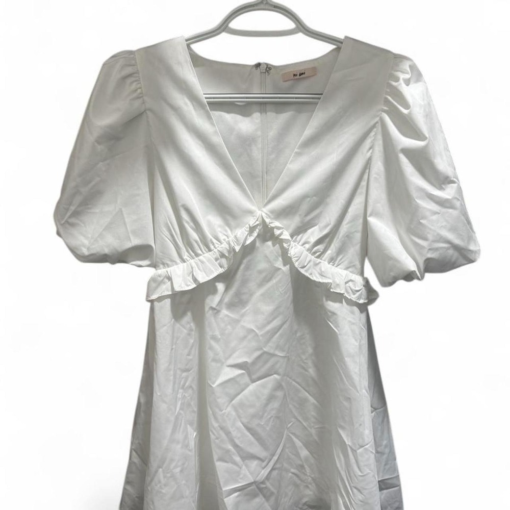 Y2K Mon Ami Cutesy Puff Sleeve Bridal Bachelorette Mini Dress
